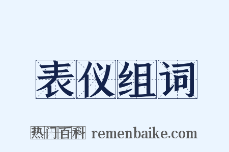 表仪组词是什么意思的图片